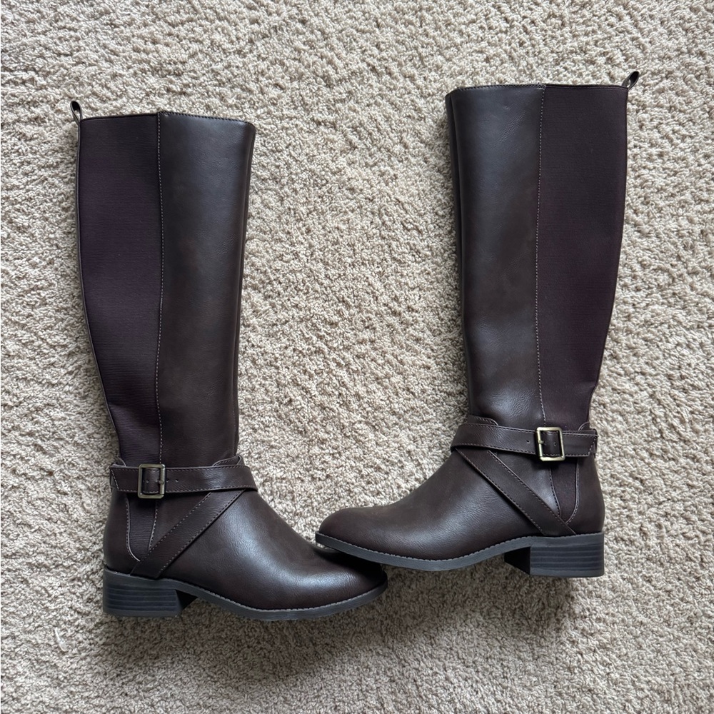 Women’s Tall Riding Boots - Dark Brown